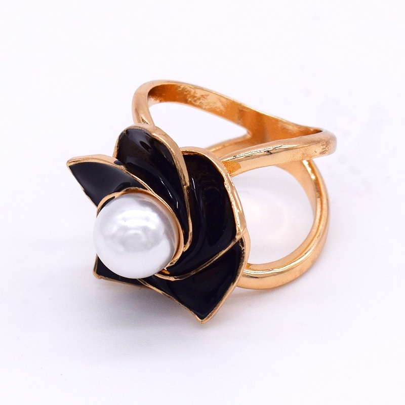 Vòng Khóa Khăn Choàng Lụa Hình Hoa Đính Ngọc Trai Bằng Hợp Kim