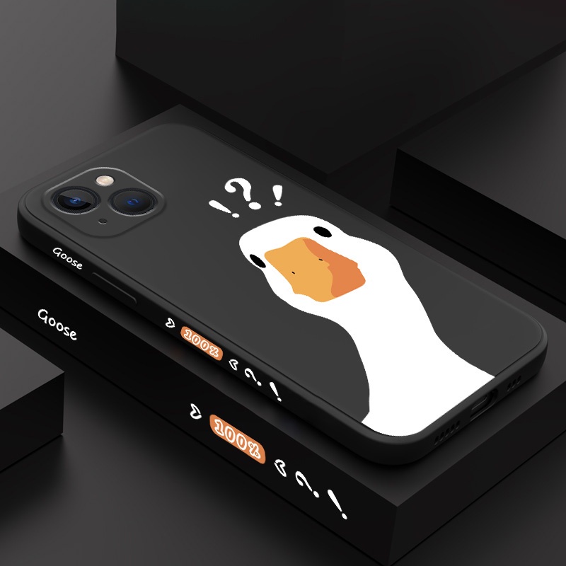 Ốp Điện Thoại Silicon Dẻo Họa Tiết Chú Vịt Dễ Thương Cho IPhone 13 12 Mini Pro Max