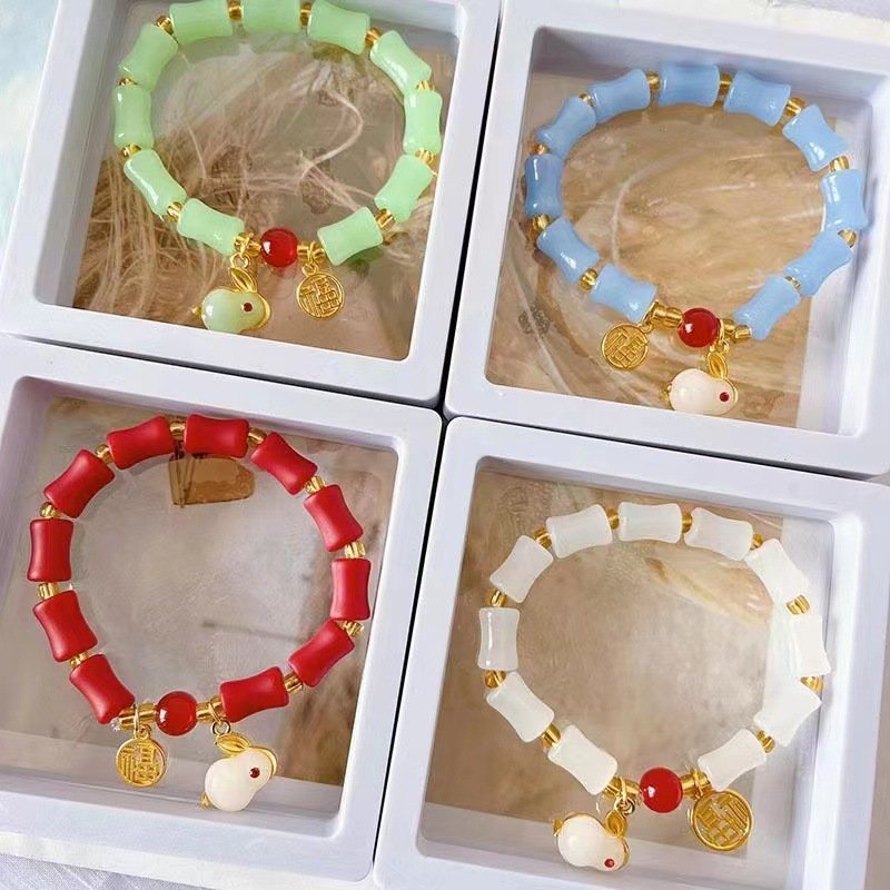 Vòng Tay May Mắn Đính Hạt Pha Lê Thời Trang Cho Nữ