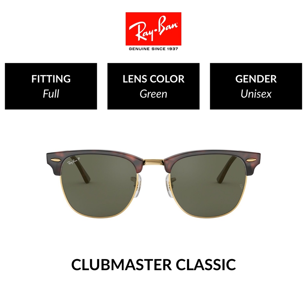 Mắt Kính RAY-BAN CLUBMASTER - RB3016F 990/58 - Kính mát