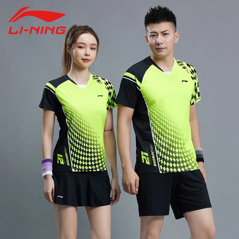 LI NING Áo Thun Thể Thao Cầu Lông Ngắn Tay Thoáng Khí Thời Trang 2023 3670