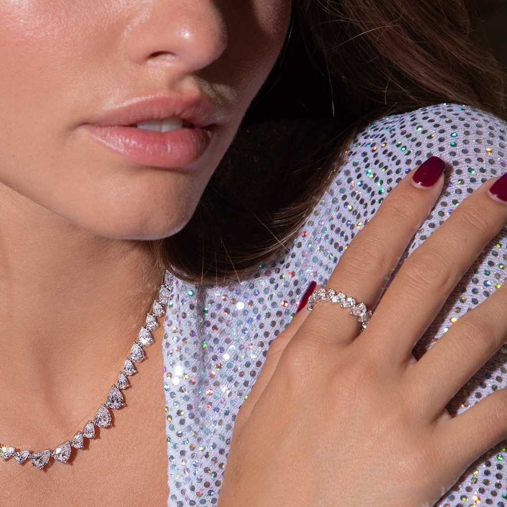 Nhẫn Hình Giọt Nước Monaco Phong Cách Mới Đơn Giản Cá Tính Dành Cho Nữ