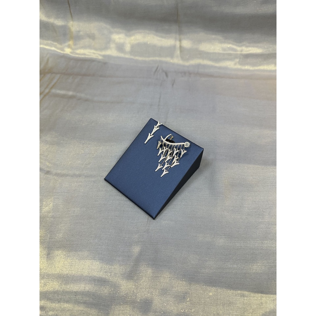 Khuyên Tai Kẹp Vành Tai Hình Đuôi Rồng Đính Đá Độc Đáo Thời Trang Cho Nữ