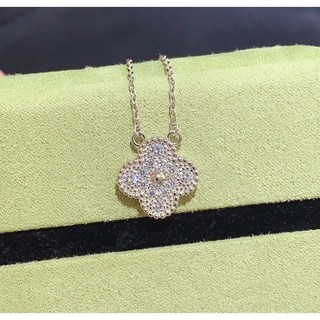 Vòng cổ mạ vàng 18k đính đá kim cương nhân tạo thời trang