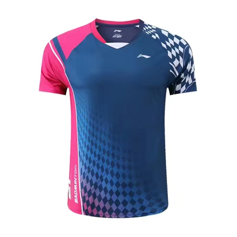 LI NING Áo Thun Thể Thao Cầu Lông Ngắn Tay Thoáng Khí Thời Trang 2023 3670