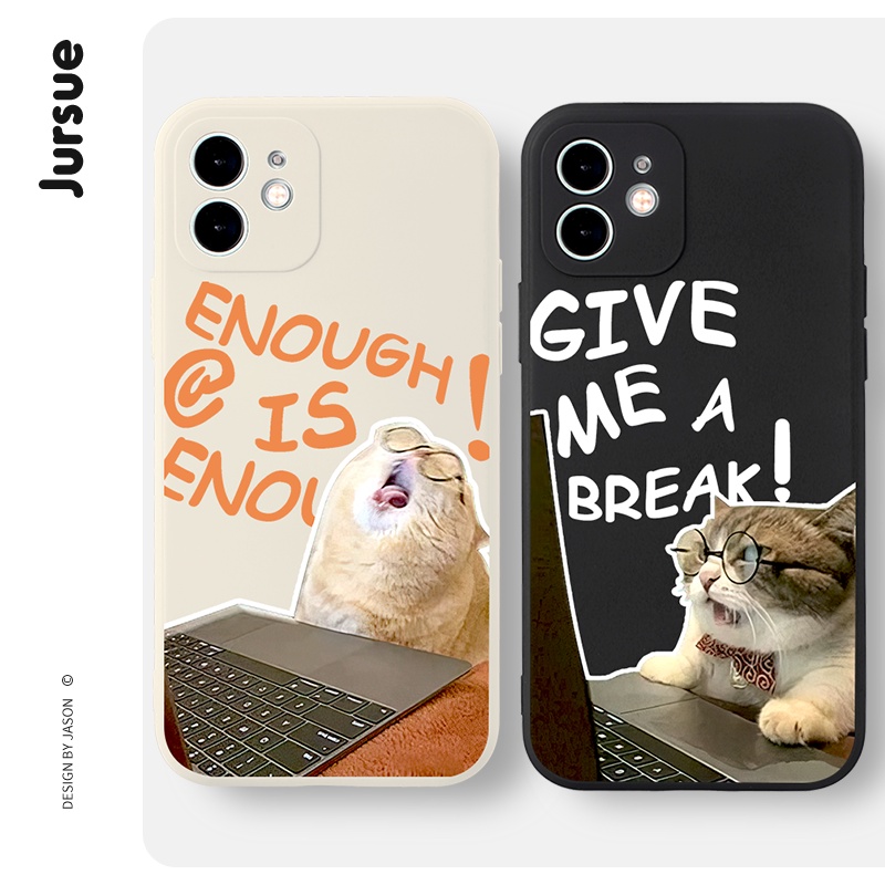 Ốp điện thoại JURSUE hoạt hình cặp đôi dễ thương đẹp Cho iPhone 14 13 12 11 Pro Max SE 2020 X XR XS 8 7 ip 6S 6 Plus kute XYH1357