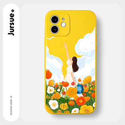 Ốp lưng JURSUE mềm chống sốc hình dễ thương đẹp độc lạ Cho iPhone 15 14 13 12 11 Pro Max SE 2020 X XR XS 8 7 ip 6S 6 Plus Y2977