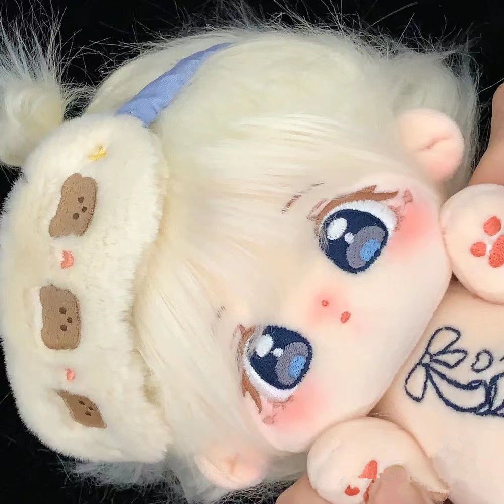 Búp Bê Em Bé Bằng Vải Cotton 20cm Có Bộ Xương Tóc Dễ Thương