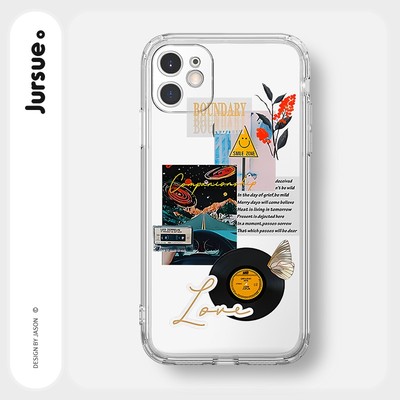 Ốp lưng JURSUE mềm chống sốc hình độc lạ ngầu vintage Cho iPhone 17 16 15 14 13 12 11 Pro Max SE 2020 X XR XS 8 7 ip 6S 6 Plus Y2945