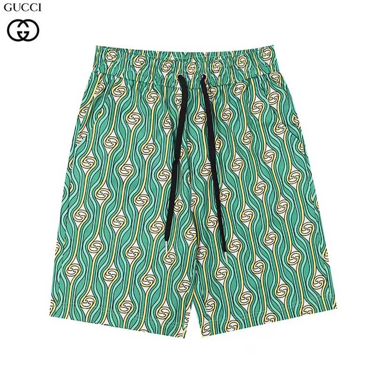 Gucci Quần Short Dây Rút Chất Liệu Cotton In Họa Tiết monogram Cổ Điển Thời Trang Cho Cặp Đôi