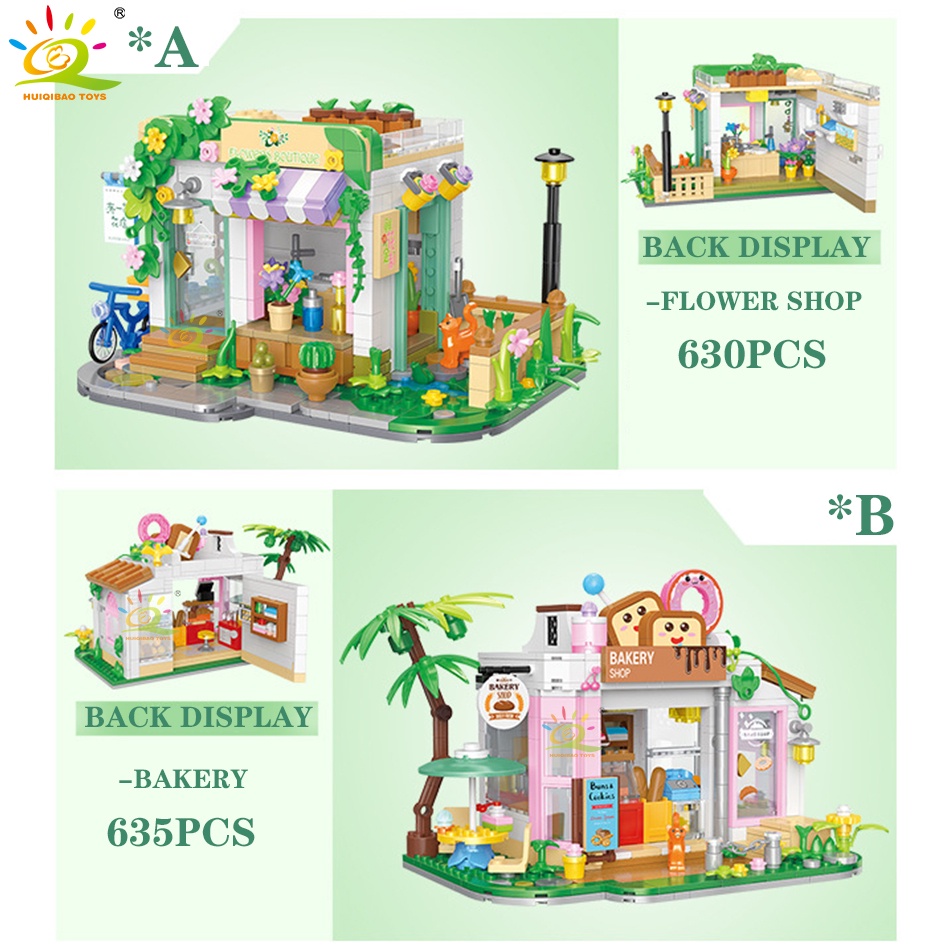 Bộ Đồ Chơi Lắp Ráp Mô Hình Cửa Hàng Hoa Mini DIY Dành Cho Trẻ Em