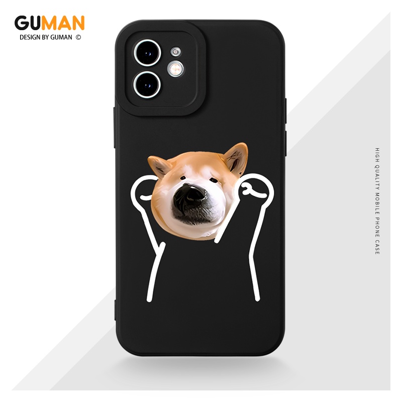 Ốp lưng GUMAN mềm chống bẩn thường cặp đôi dễ thương đẹp bựa hình mèo chó Cho iPhone 15 14 13 12 11 Pro Max SE 2020 X XR XS 8 7 ip 6S 6 Plus XYM1756