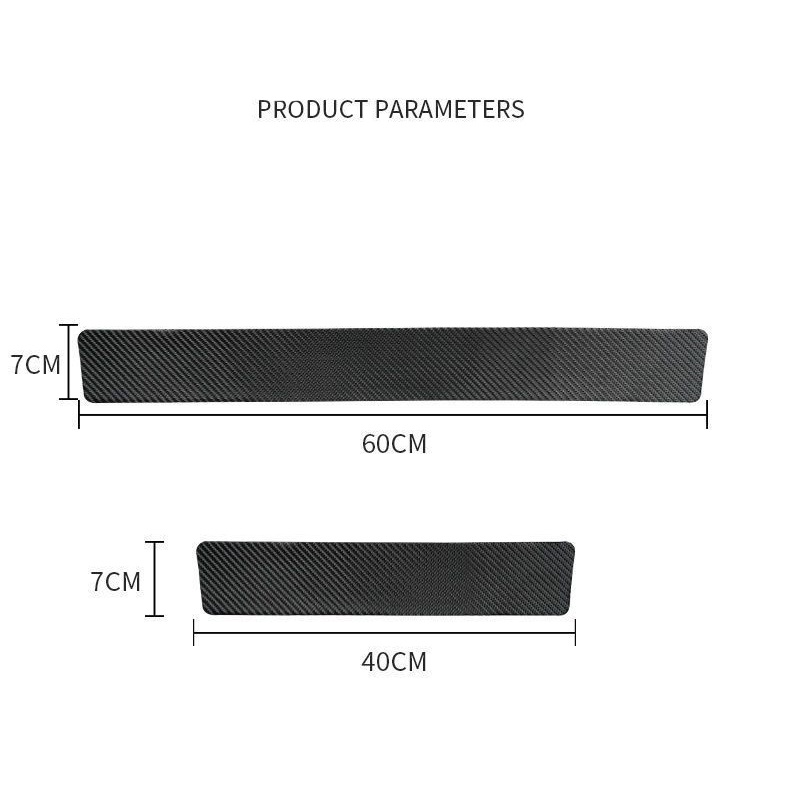 Bộ 4 Miếng Dán Sợi Carbon Dạ Quang Bảo Vệ Cửa Xe Hơi Chống Trầy Xước