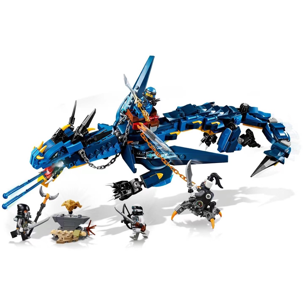 Set 493 / 493 Món Đồ Chơi Chất Lượng Cao|Đồ Chơi Lắp Ráp Ninjago Stormbringer Ninja Mech Dragon Tương Thích Với Lego