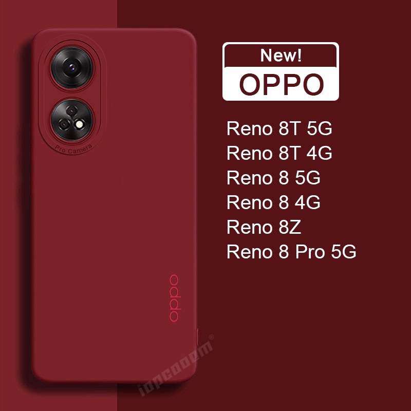 Ốp Điện Thoại Silicone Mềm Chống Sốc Màu Trơn Cho OPPO Reno 8 Pro 5G 8Z RENO 8T 4G