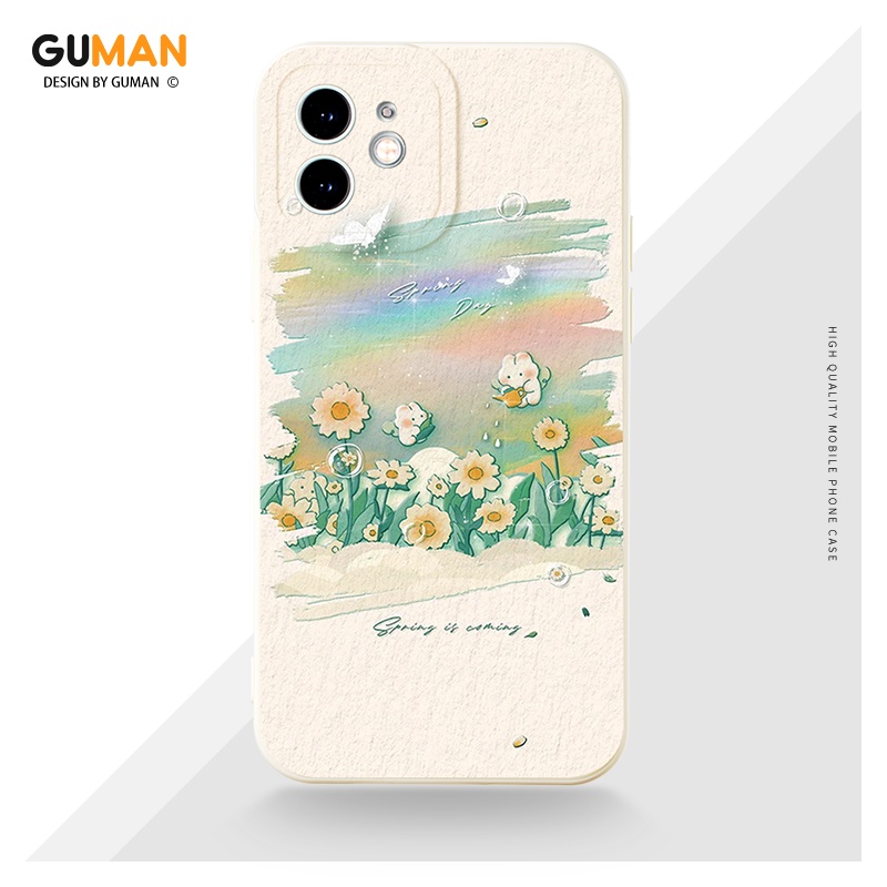Ốp lưng GUMAN mềm thường trơn dễ thương đẹp độc lạ màu Cho iPhone 17 16 15 14 13 12 11 Pro Max SE 20
