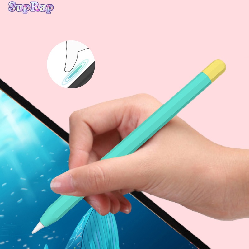 Vỏ Silicon Mềm Siêu Mỏng Bọc Đầu Bút Cảm Ứng Chống Lăn Compatible For Apple Pencil 1st