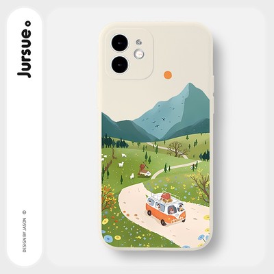 Ốp lưng JURSUE mềm chống sốc hình độc lạ dễ thương đẹp Cho iPhone 16 15 14 13 12 11 Pro Max SE 2020 X XR XS ip 8 7 Plus Y3085