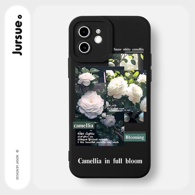 Ốp lưng JURSUE mềm chống bẩn hình độc lạ ngầu đen Cho iPhone 17 16 15 14 13 12 11 Pro Max SE 2020 X XR XS ip 8 7 Plus Y3111