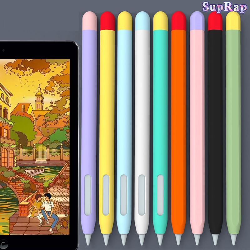 Ốp Máy Tính Bảng Silicon Mềm Siêu Mỏng Có Nút Bấm Lỗ Cho Apple Pencil 2nd Tablet Stylus