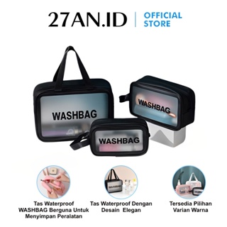 Image of Tas Kosmetik Transparant WASHBAG H436 Pouch Travel Make Up Bag Organizer