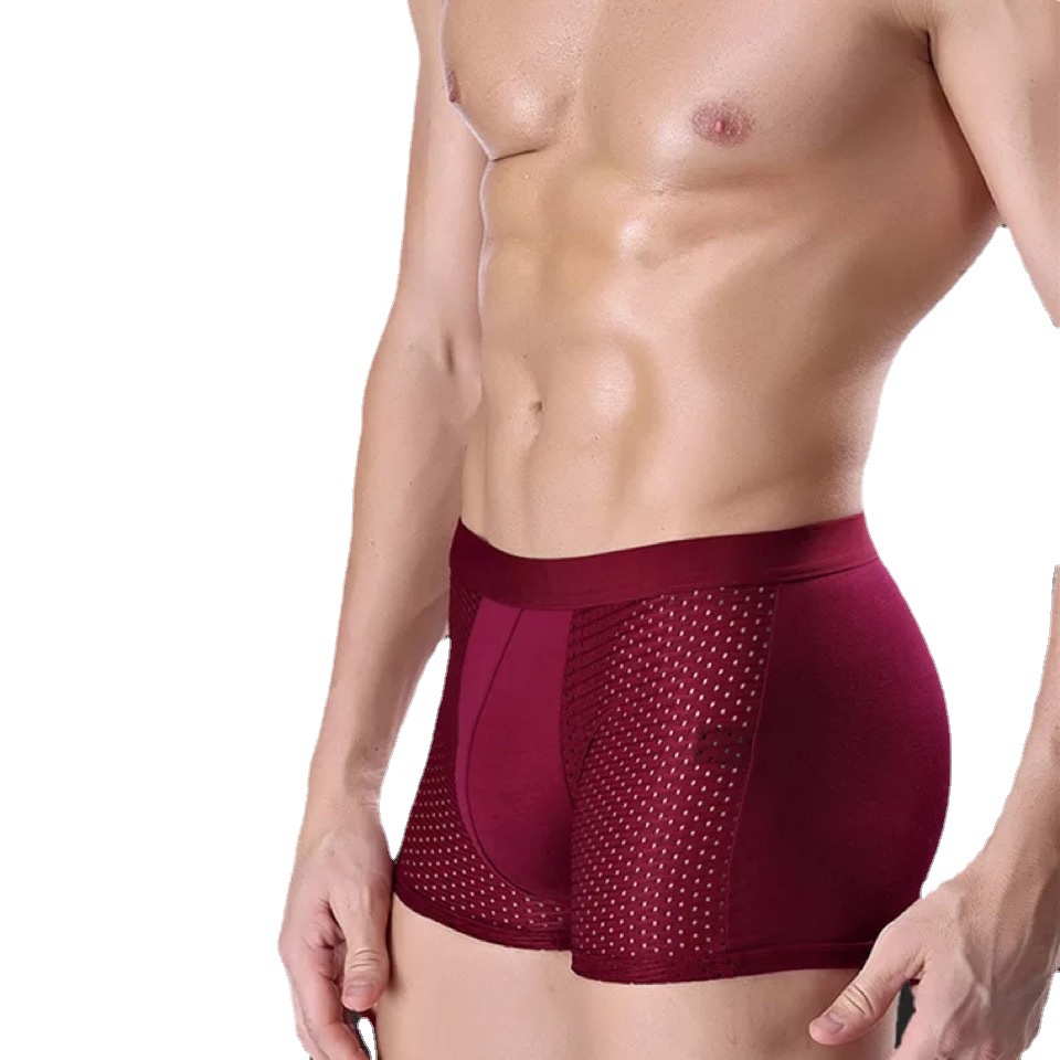 Quần Lót Nam Boxer Thun Lạnh Combo 4 Cái Cao Cấp Lụa Lạnh Mỏng Màu Trơn 4 Màu Sắc Chọn Lựa Phong Cách Thể Thao TTL379