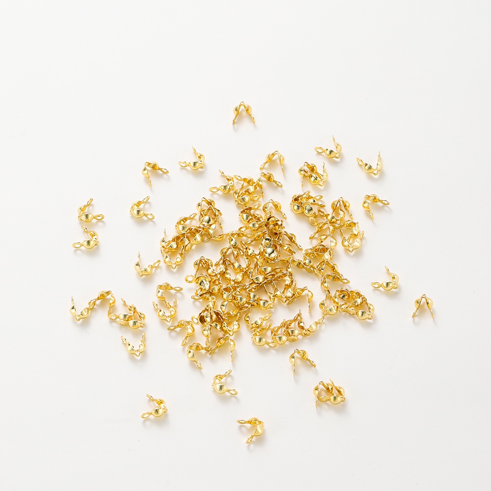 ST.kunkka 10-50pcs18k khóa hạt vàng thật - khóa đôi vàng hai đầu - khóa kẹp dây DIY trang sức