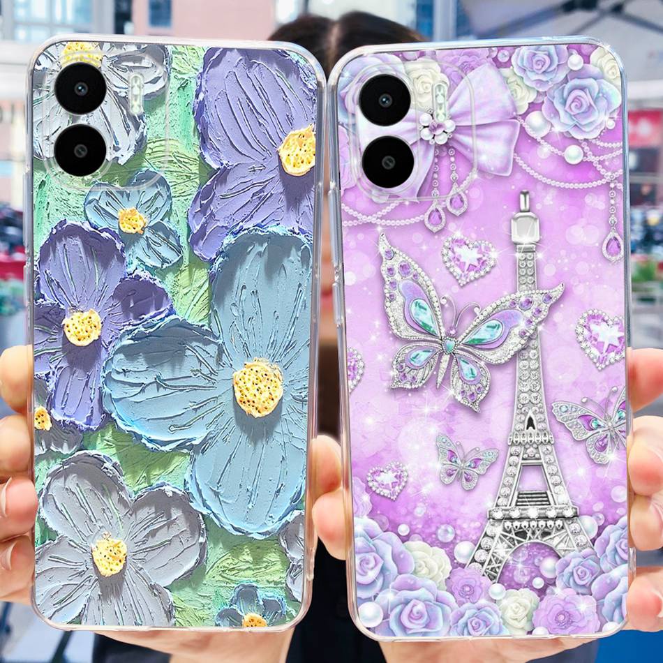 Ốp Điện Thoại Silicone TPU Mềm In Hình Khủng Long / Mèo Đáng Yêu Cho Xiaomi Redmi A2 2023 RedmiA2 4G