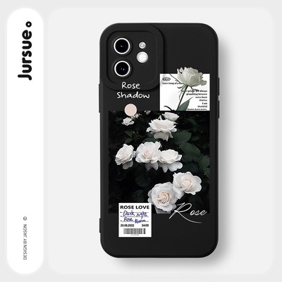 Ốp lưng JURSUE mềm chống bẩn hình độc lạ đen Cho iPhone 17 16 15 14 13 12 11 Pro Max SE 2020 X XR XS ip 8 7 Plus Y3088