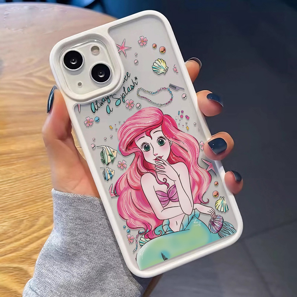 Ốp Điện Thoại Nhựa Acrylic Cứng Trong Suốt In Hình Công Chúa Đáng Yêu Cho iphone 14promax 11 13 12 7Plus 8 X XS Max
