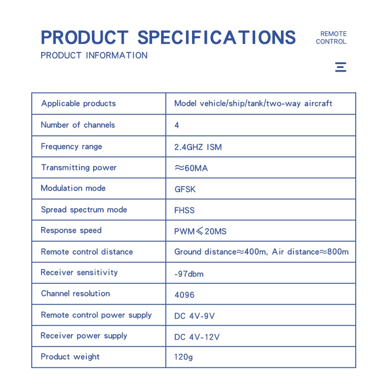 Bộ Truyền Tín Hiệu Radio DS-4A 2.4G 4 Kênh Kèm Bộ Thu 4Ch Cho Xe Hơi / Tàu Thuyền Điều