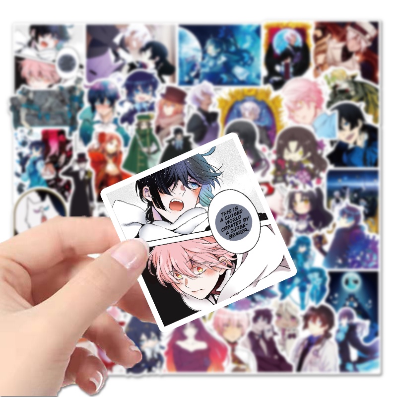 Bộ 50 Miếng Dán Anime The Study of Vanitas Bằng PVC Chống Thấm Nước Trang Trí Ván Trượt / Laptop / Xe Hơi / Va Li