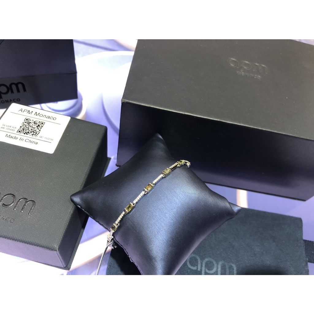A & P.M Vòng Đeo Tay Monaco Micro-Inlaid Màu Xanh Lá Độc Đáo Phong Cách Mới Cho Nữ