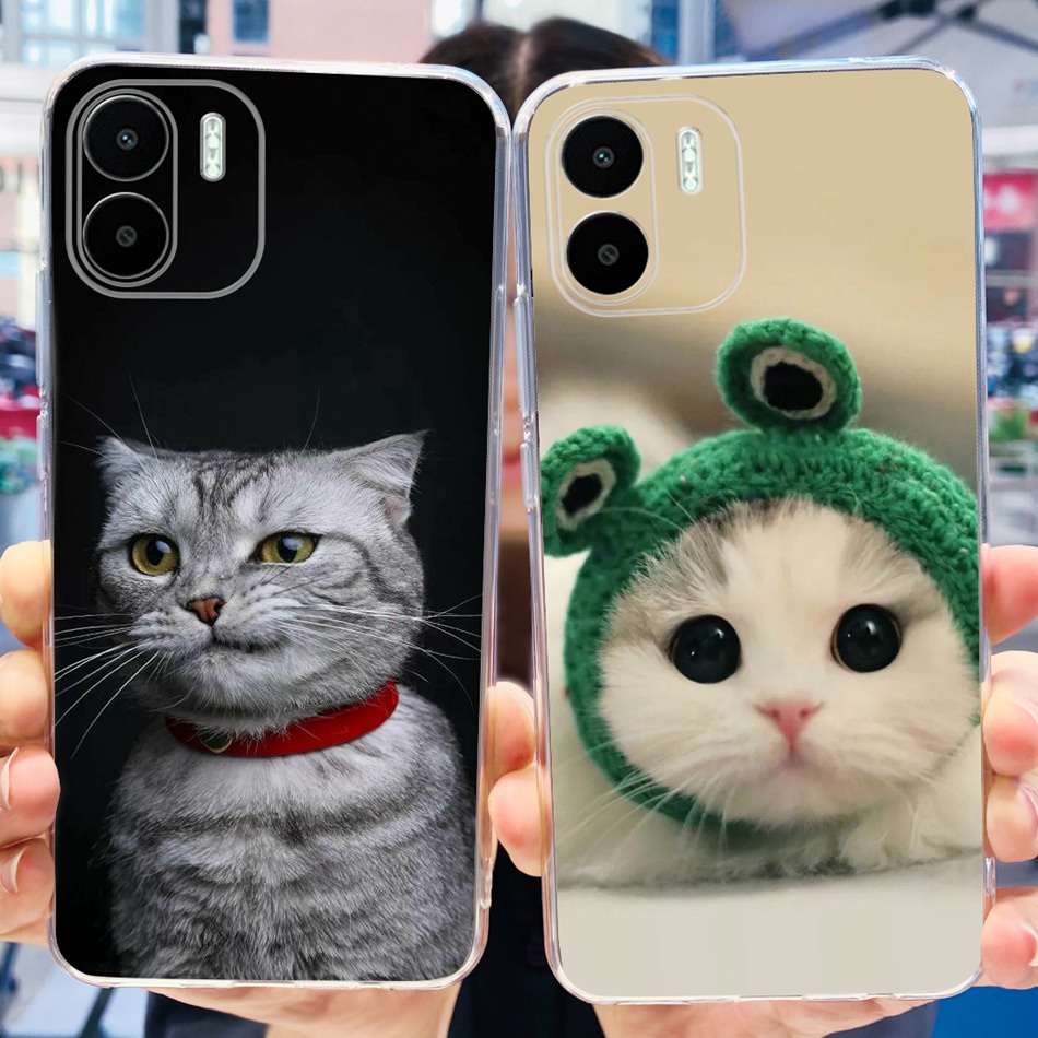 Ốp Điện Thoại Silicone TPU Mềm In Hình Khủng Long / Mèo Đáng Yêu Cho Xiaomi Redmi A2 2023 RedmiA2 4G