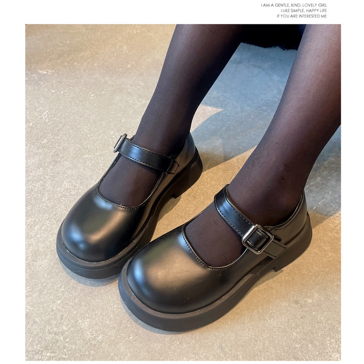 Giày Búp Bê Da PU Đế Bằng Phong Cách Công Chúa Mary Jane Dành Cho Bé Gái Size 23-35