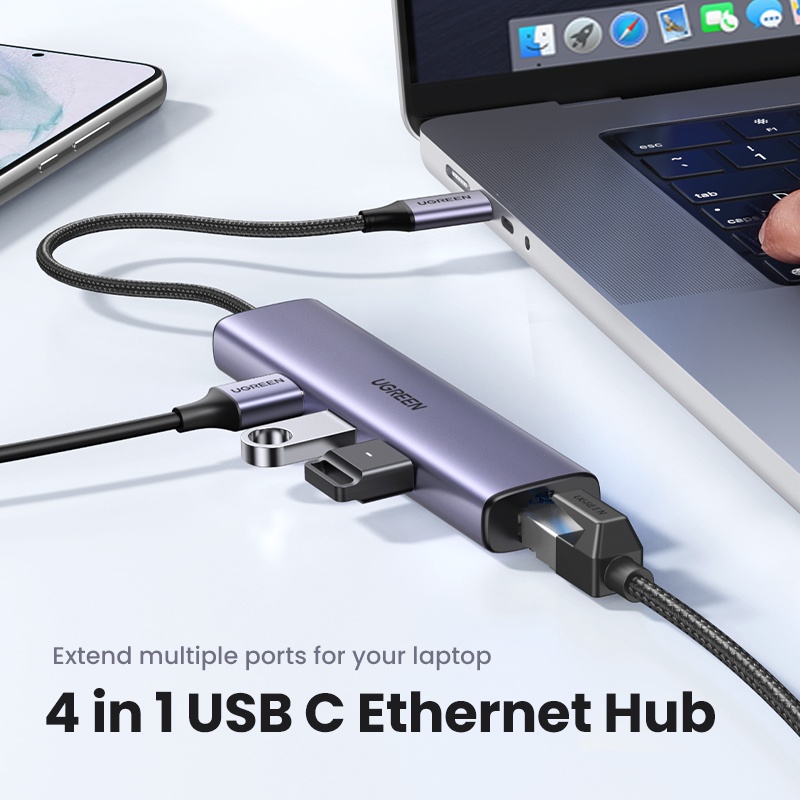 Thiết bị kết nối mạng UGREEN cổng USB 3.0 1000mbps cho laptop Xiaomi mi box