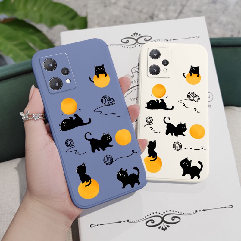 Điện Thoại Ốp Lưng Hình Con Mèo Cho oppo realme 10t 11 10 pro plus 4g
