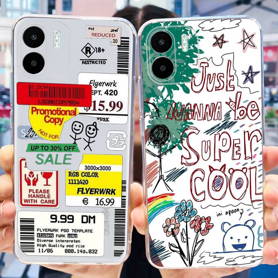 Ốp Điện Thoại Silicone TPU Mềm In Hình Khủng Long / Mèo Đáng Yêu Cho Xiaomi Redmi A2 2023 RedmiA2 4G