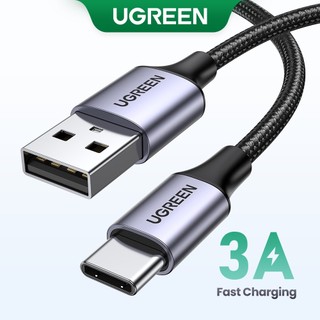 Ugreen 3A Type C Cáp sạc Nylon nhanh Dây điện thoại 3A QC3.0 USB Type C Sạc