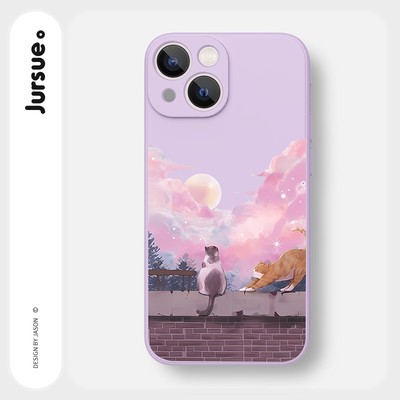 Ốp lưng JURSUE mềm chống sốc hình độc lạ dễ thương đẹp Cho iPhone 16 15 14 13 12 11 Pro Max SE 2020 X XR XS ip 8 7 Plus Y3087