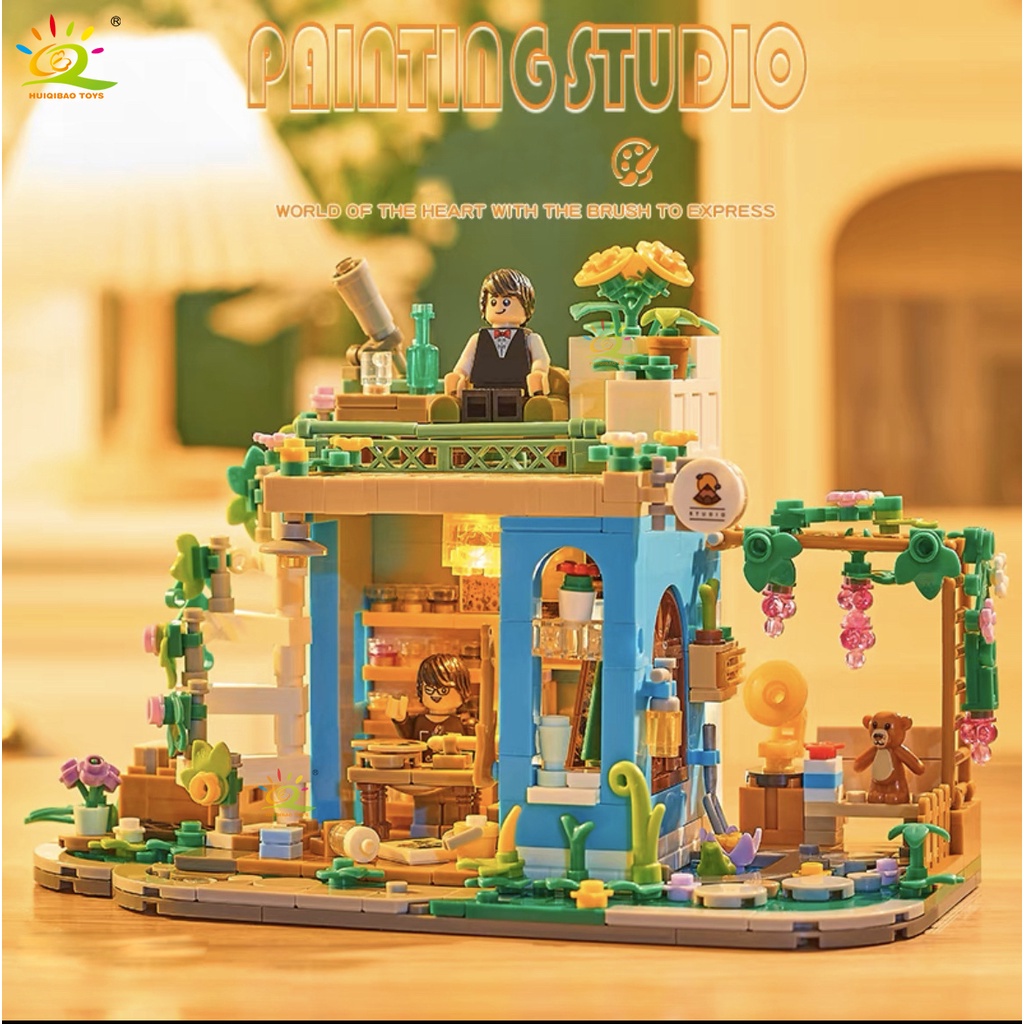 Bộ Đồ Chơi Lắp Ráp Mô Hình Cửa Hàng Hoa Mini DIY Dành Cho Trẻ Em