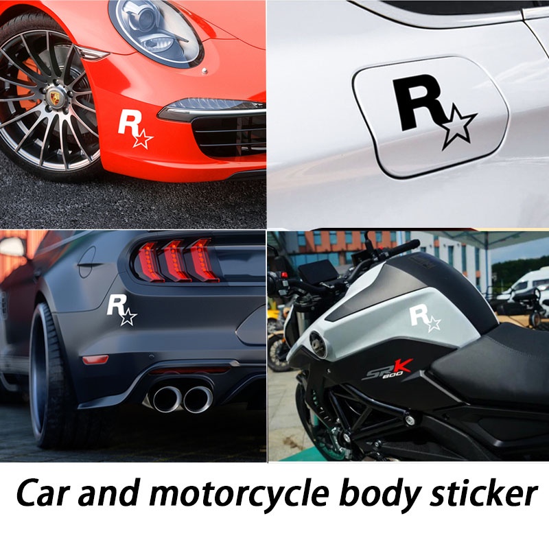 Nhãn Dán Trang Trí Nắp Bình Xăng Xe Hơi / Xe Máy JDM / video game peripheral GTA5 flying R star