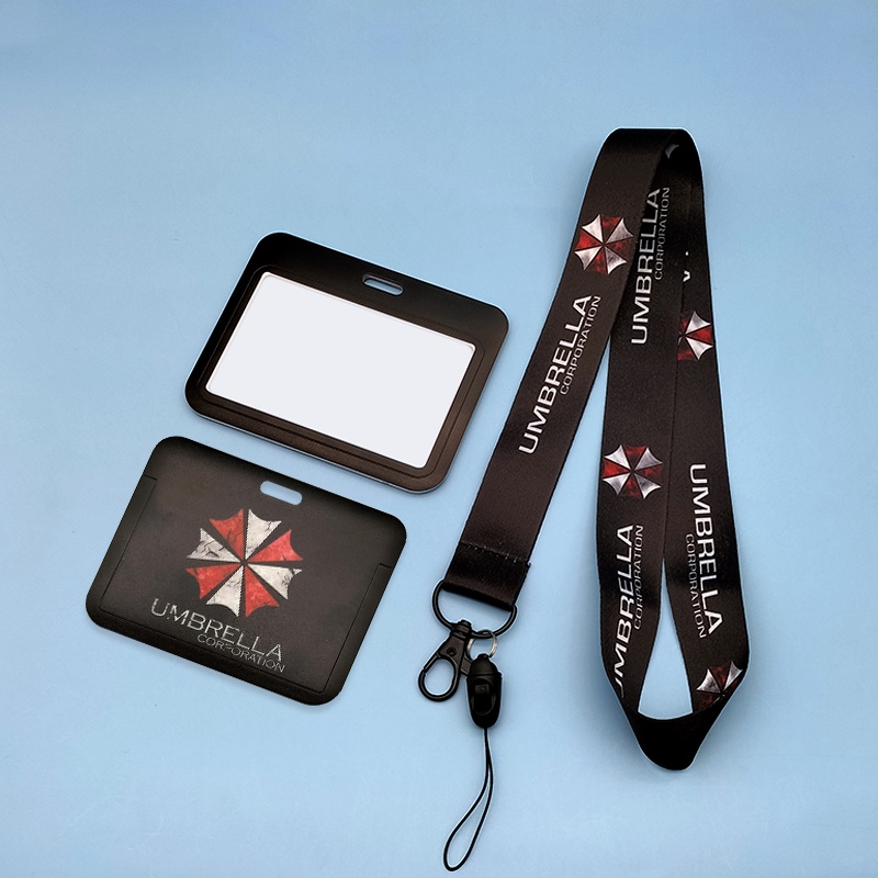 Resident-Evil Card Holder Neck Lanyard Vertical & Horizontal Styles ID Badge Card Protector For Phone Ring Keychain Sling