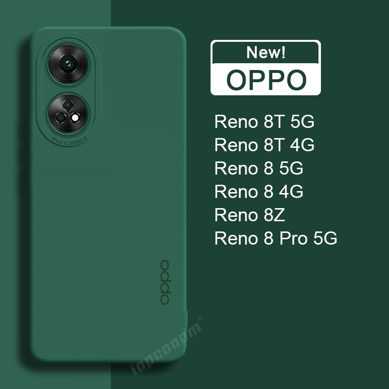 Ốp Điện Thoại Silicone Mềm Chống Sốc Màu Trơn Cho OPPO Reno 8 Pro 5G 8Z RENO 8T 4G