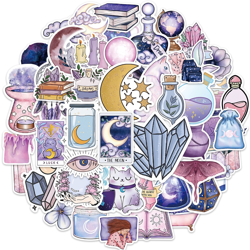 ❉ Set 03 Sticker Dán Trang Trí Phòng Đẹp Mắt ❉ Bộ 50 Sticker Chống Thấm Nước Họa Tiết Doodle Hợp Thời Trang