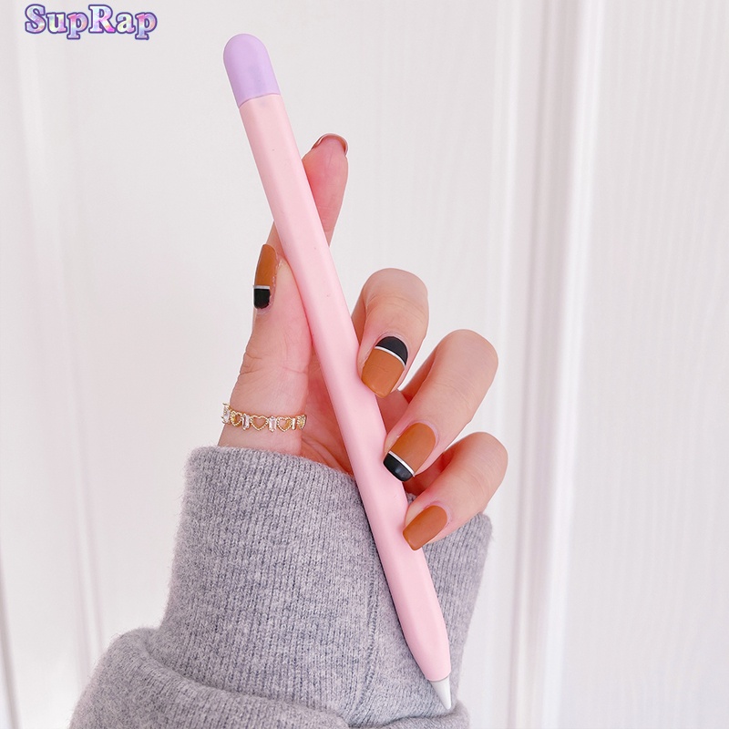 Ốp Máy Tính Bảng Silicon Mềm Siêu Mỏng Có Nút Bấm Lỗ Cho Apple Pencil 2nd Tablet Stylus