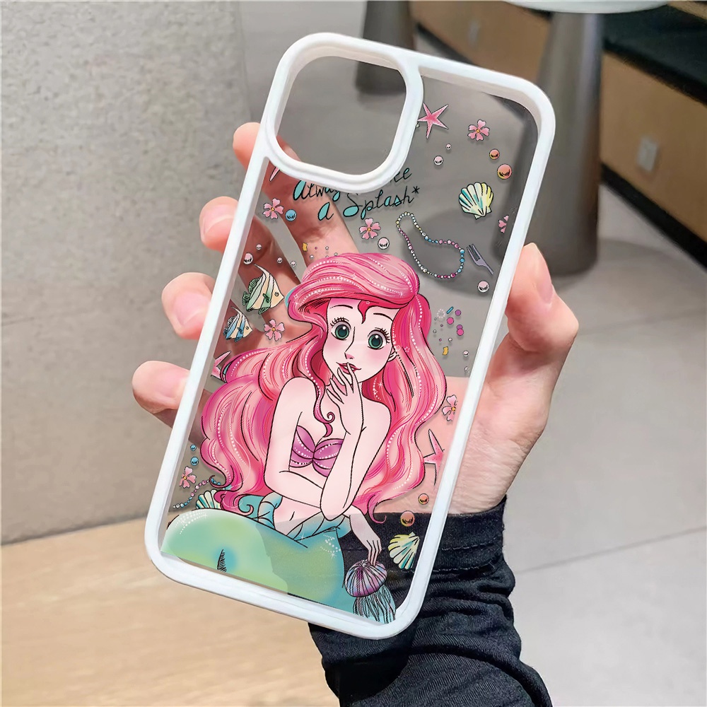 Ốp Điện Thoại Nhựa Acrylic Cứng Trong Suốt In Hình Công Chúa Đáng Yêu Cho iphone 14promax 11 13 12 7Plus 8 X XS Max