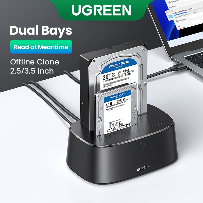 Đế chuyển đổi ổ cứng UGREEN HDD SATA sang USB 3.0 thích hợp cho 2.5 3.5 SSD