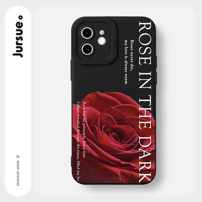 Ốp lưng JURSUE mềm chống bẩn hình độc lạ ngầu vintage đen Cho iPhone 17 16 15 14 13 12 11 Pro Max SE 2020 X XR XS ip 8 7 Plus Y3041