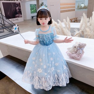 Váy đầm elsa cho bé gái. Váy hóa trang phục dạ hội